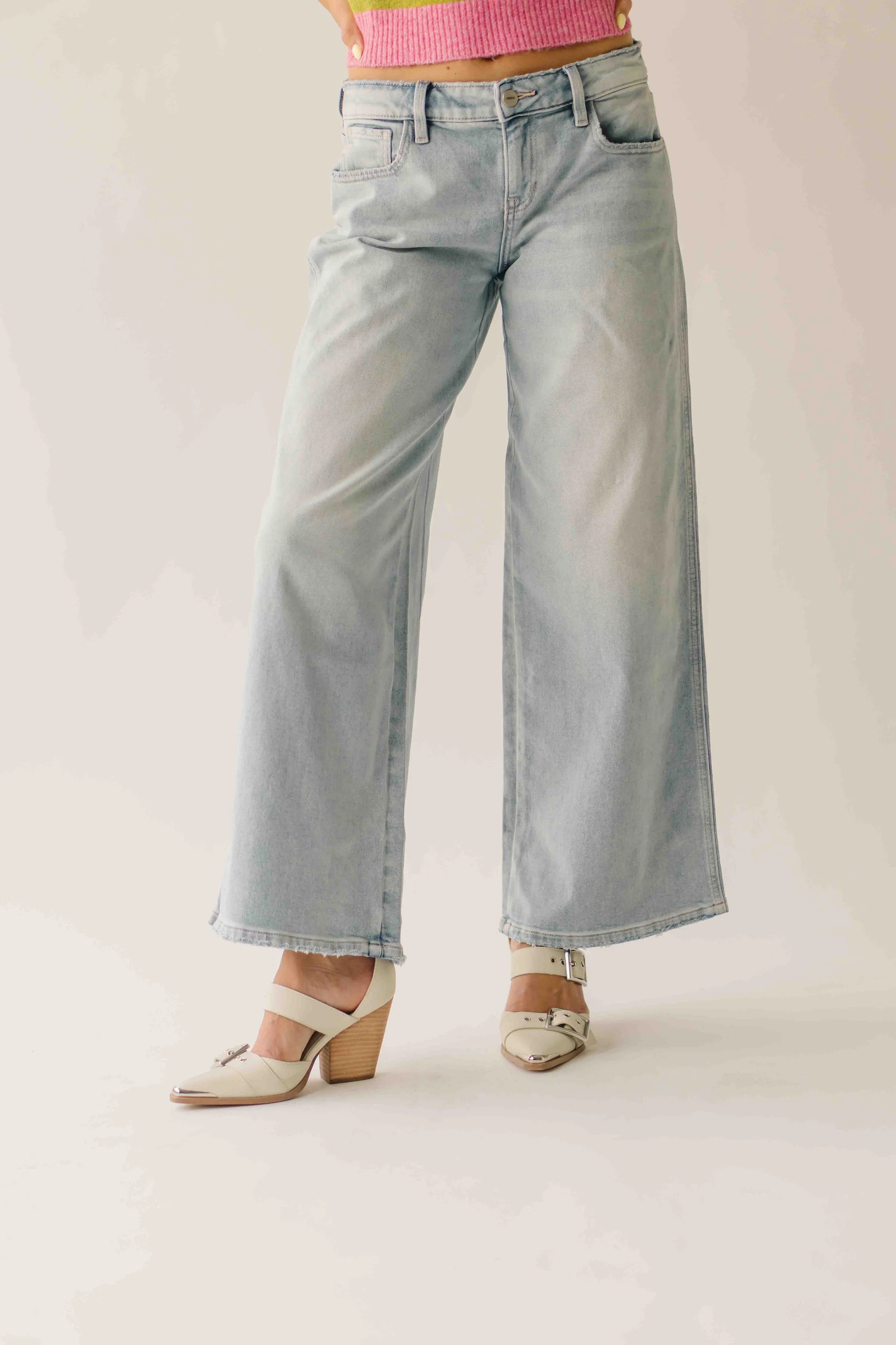 The Betty Baggy Wide Leg Jean in Light Wash - Image 8