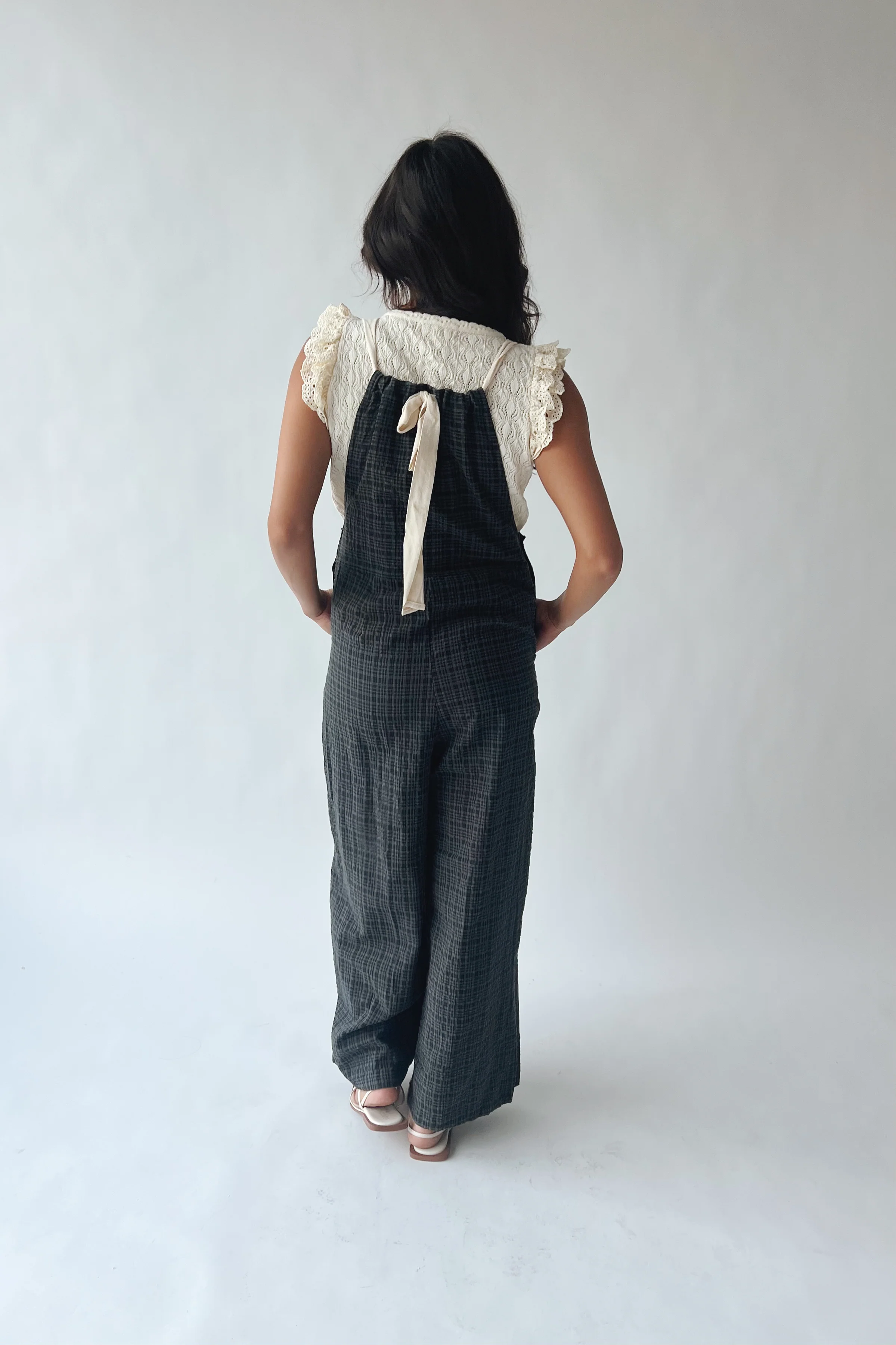 The Marino Drawcord Overall in Black - Image 2