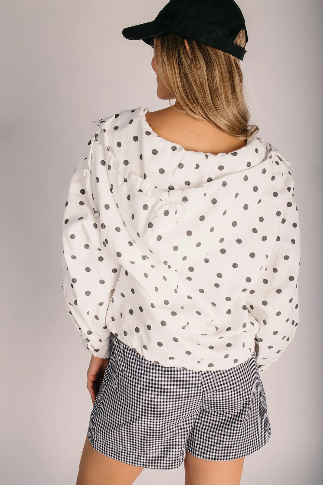 The Matzen Hooded Utility Jacket in Polka Dot - Image 2