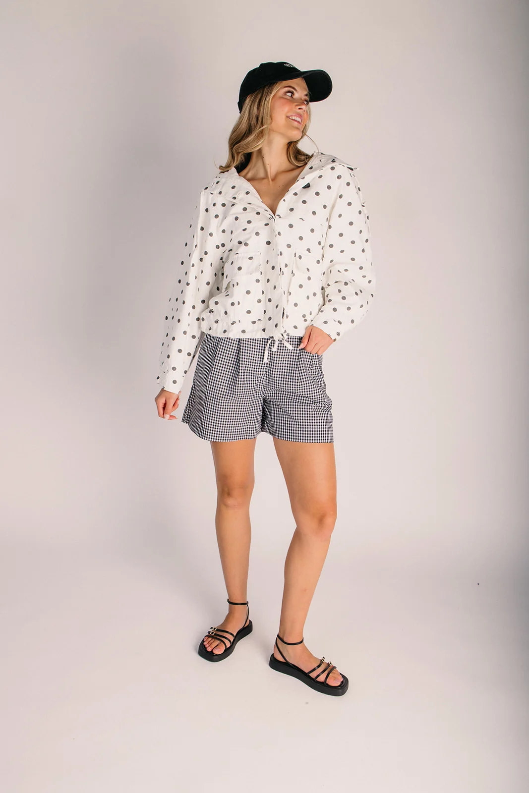 The Matzen Hooded Utility Jacket in Polka Dot - Image 3