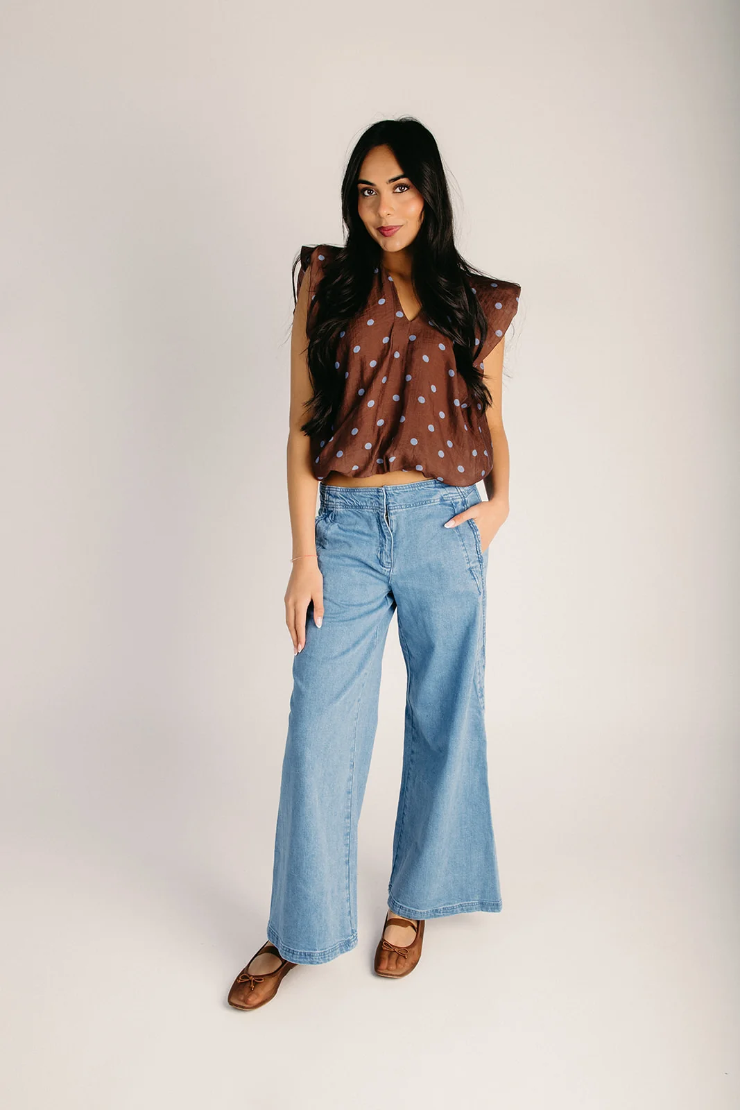The Warcup Scalloped Seam Jean in Denim - Image 4