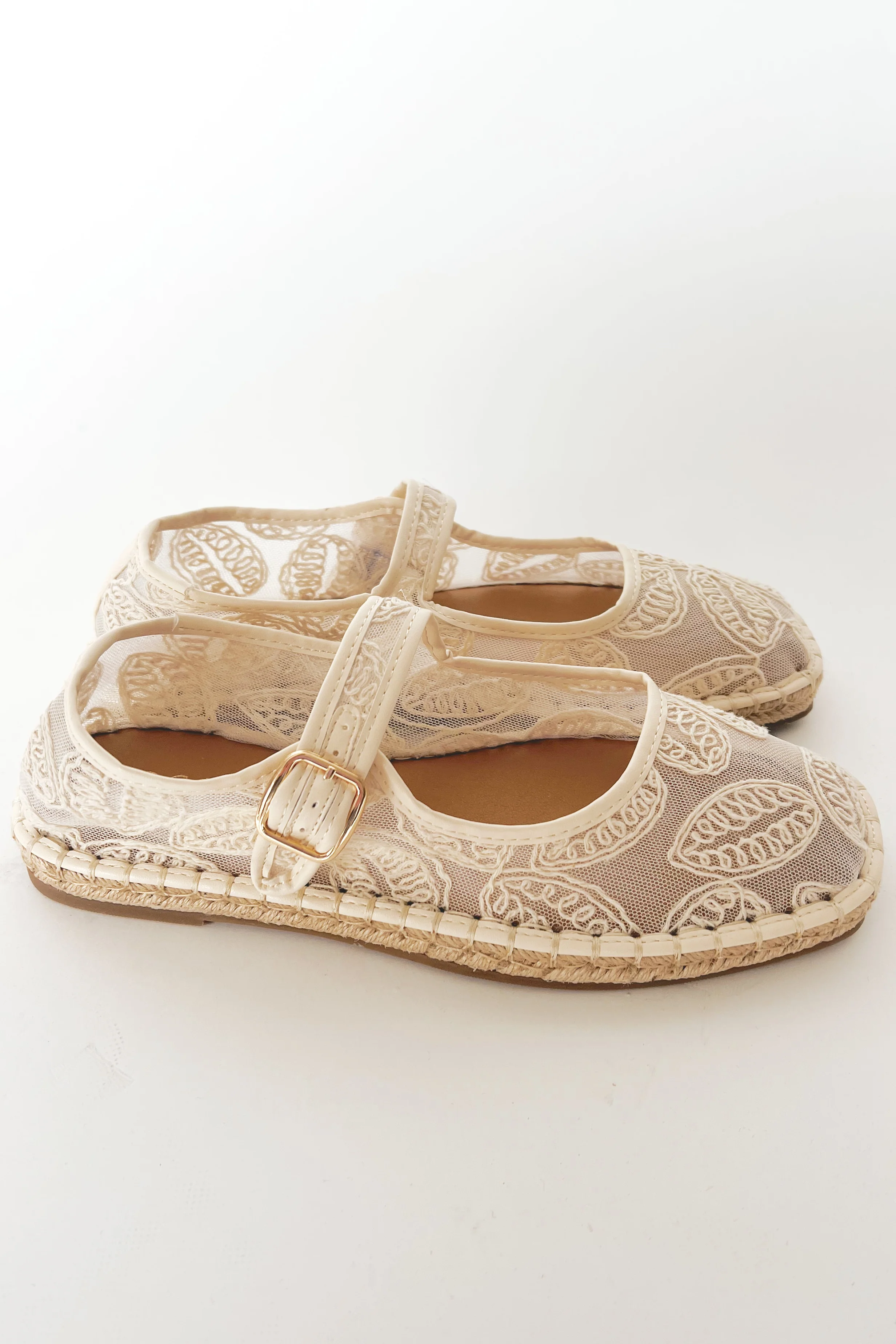 Matisse: Meg Mary Jane Flat in Ivory Floral