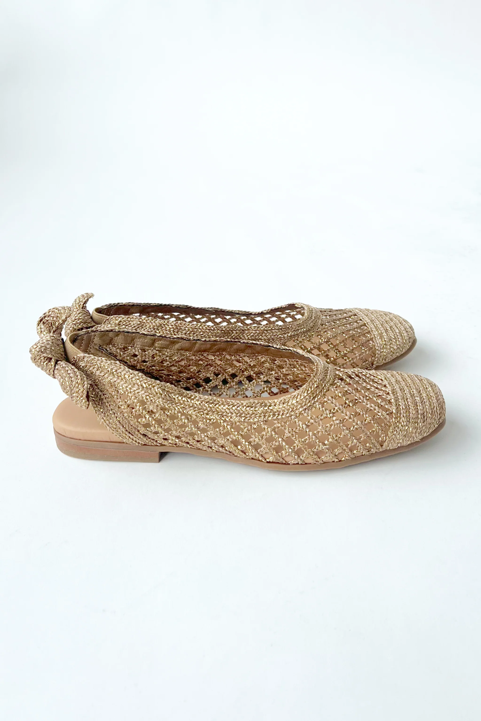 Seychelles: Birdie Metallic Weave Slingback in Gold - Image 4