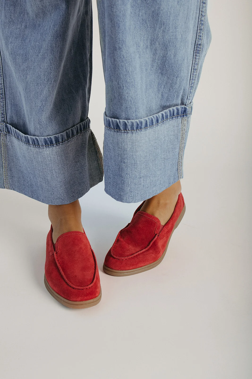 Seychelles: Sail Away Loafer in Red Suede - Image 2