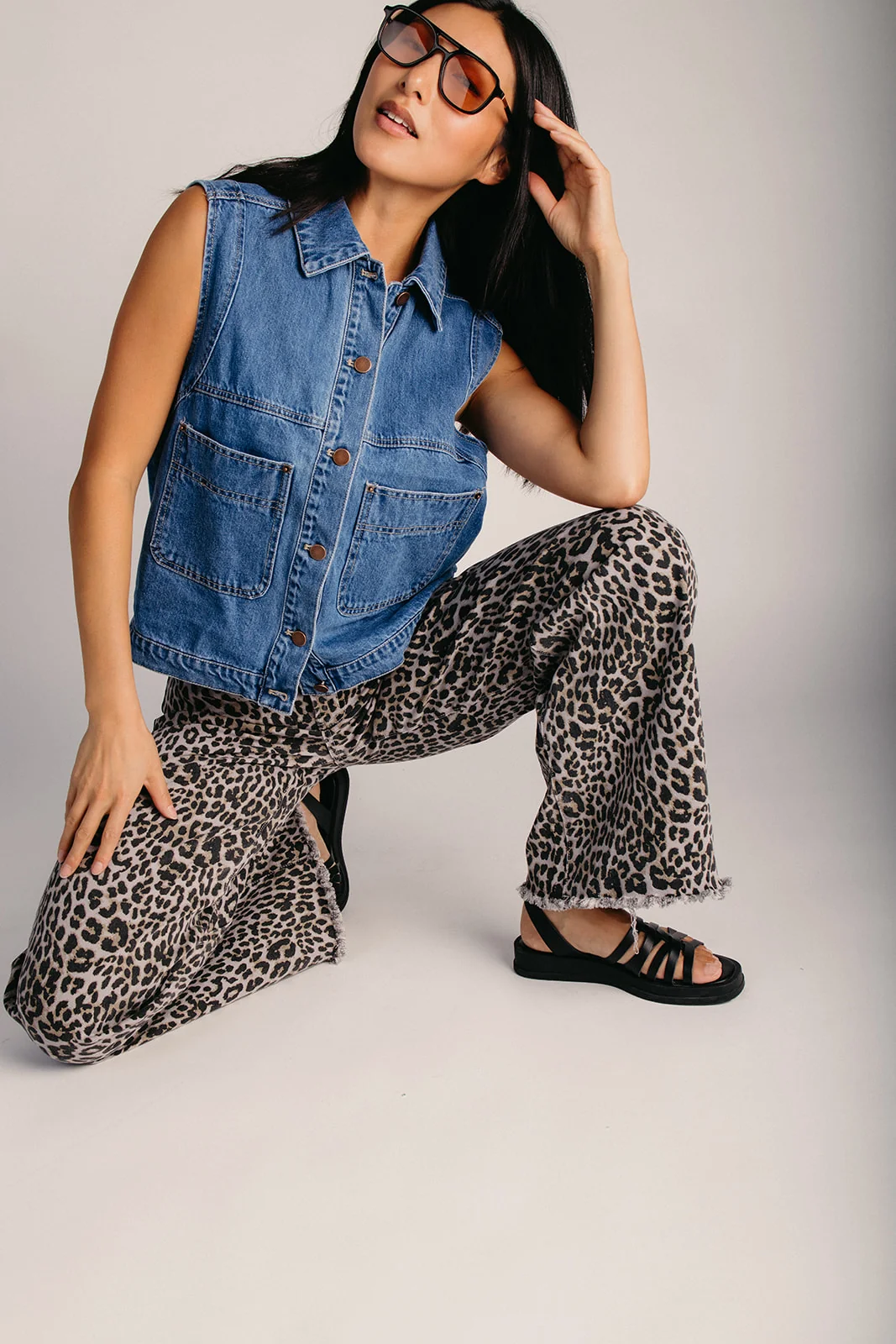 The Adler Oversized Denim Vest in Drift Blue - Image 6