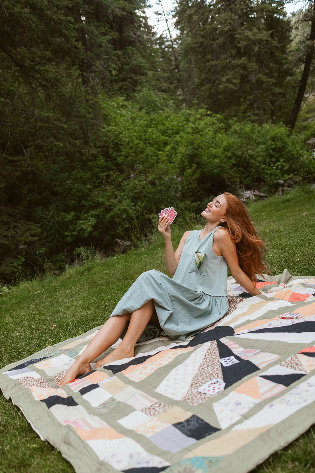 The Becky Bubble Hem Midi Dress in Light Sage - Image 4