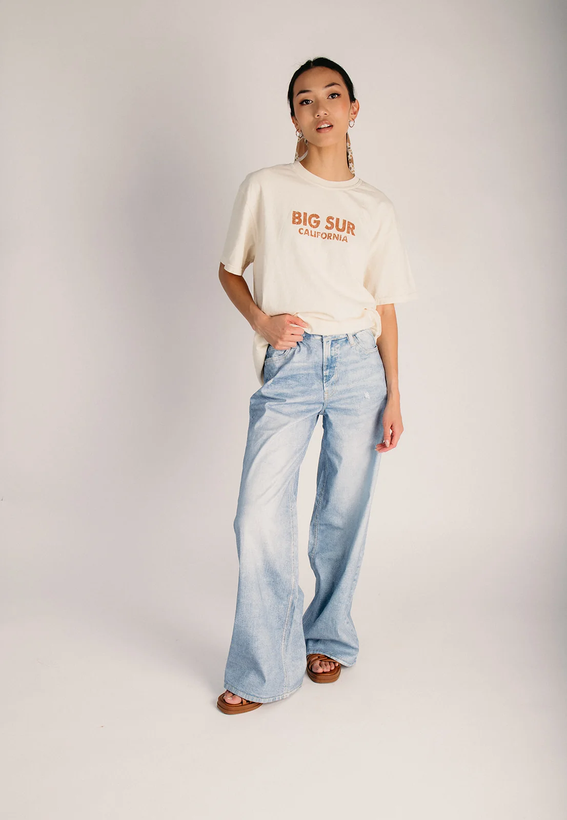 The Big Sur California Graphic Oversized Tee in Ivory - Image 4