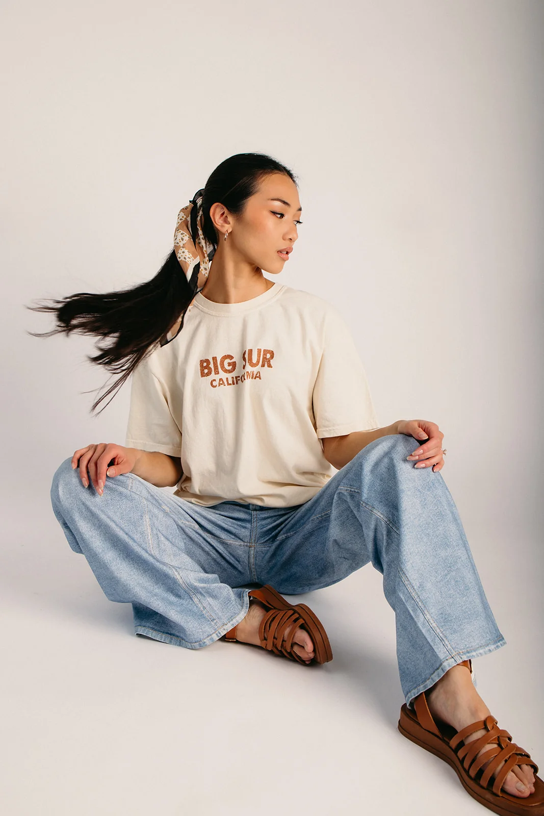 The Big Sur California Graphic Oversized Tee in Ivory - Image 5