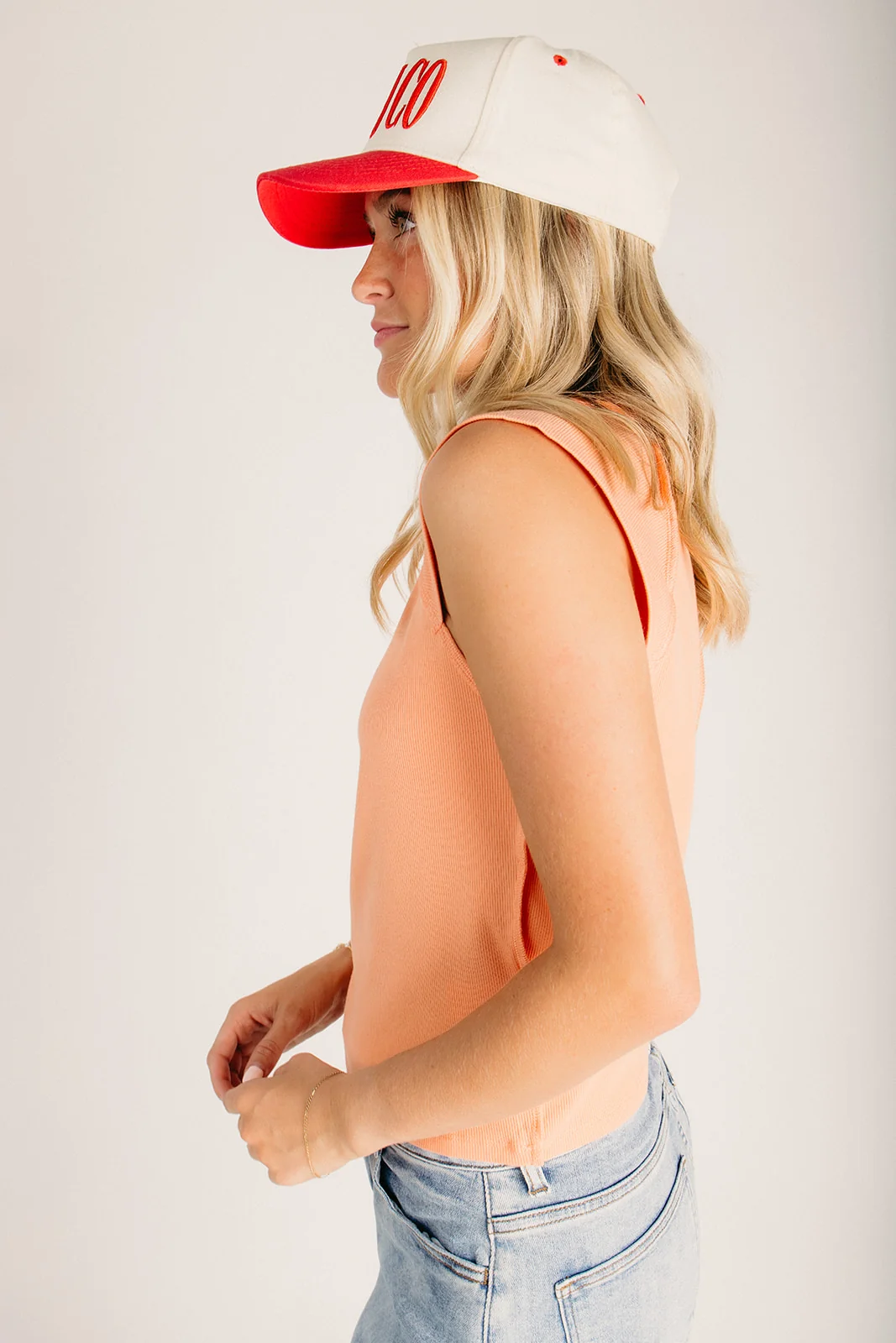 The Castner Short Sleeve Ribbed Tee in Orange - Image 6