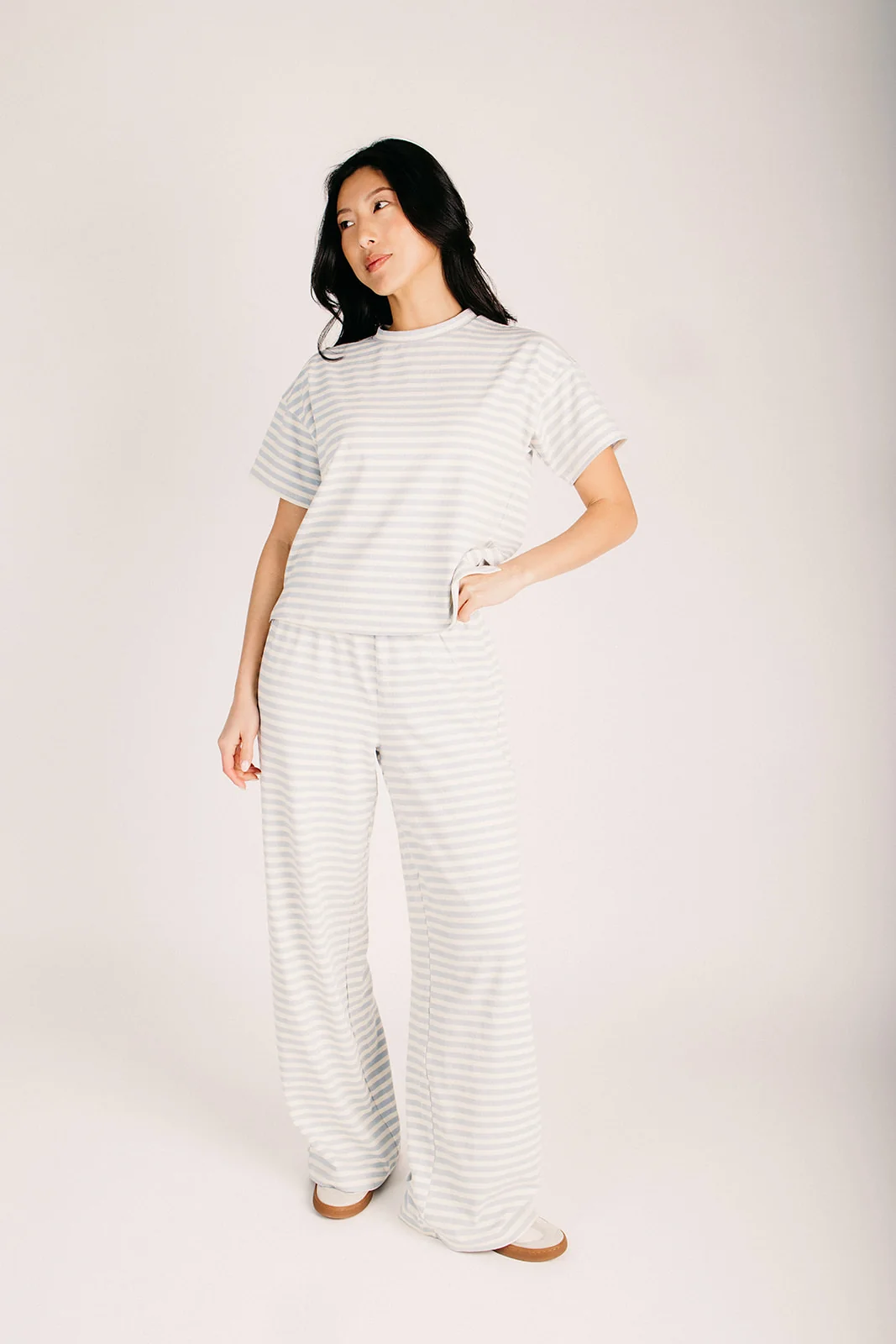 The Chalamet Striped Lounge Pant in Blue - Image 3
