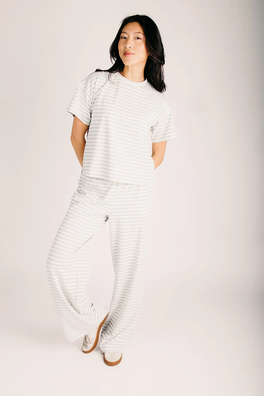The Chalamet Striped Lounge Pant in Blue - Image 8
