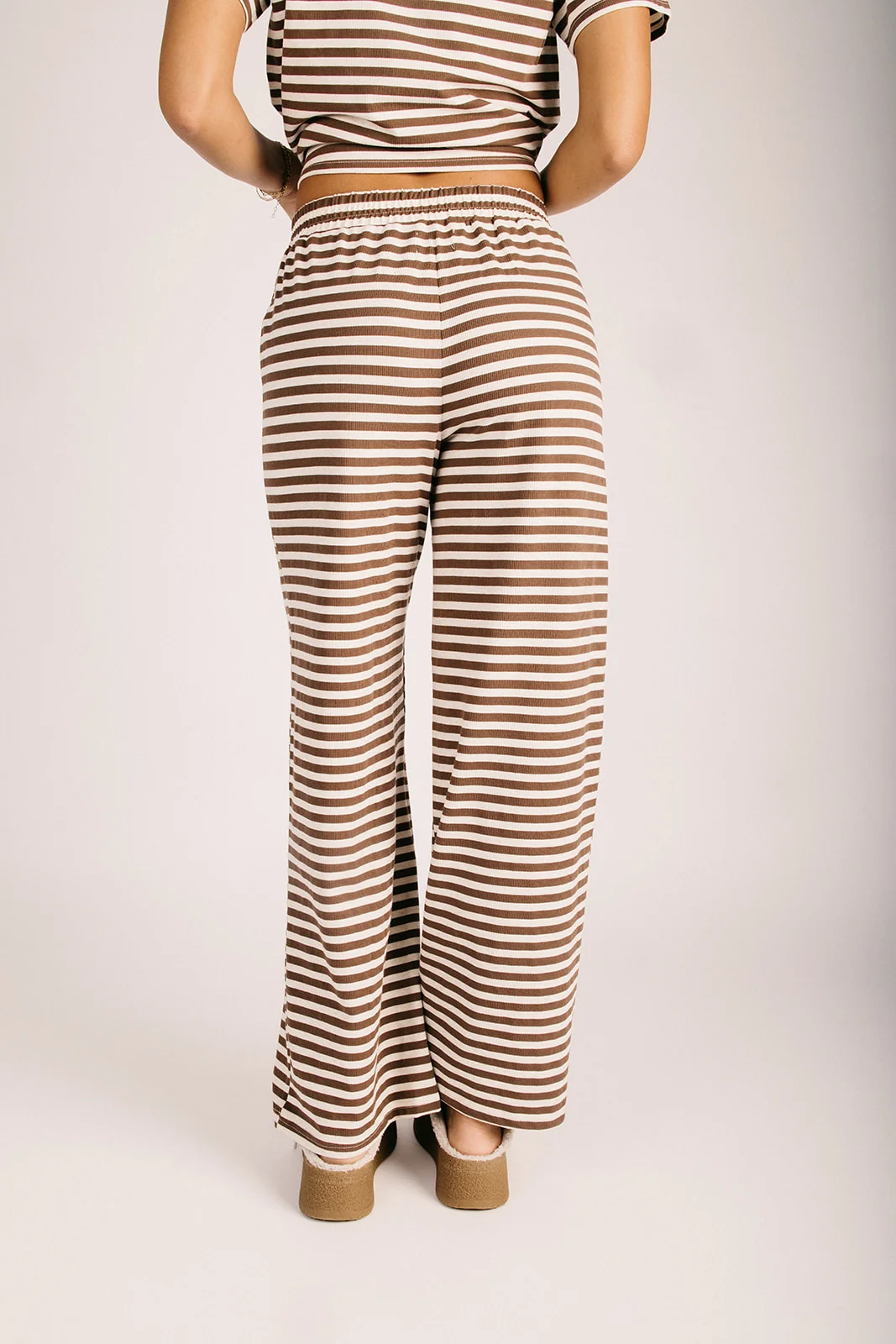 The Chalamet Striped Lounge Pant in Brown - Image 2