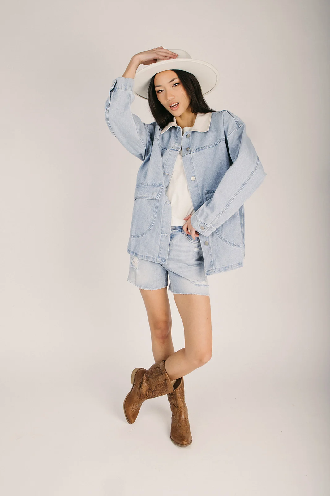 The Colletti High Rise Jean Short in Anthemis - Image 5
