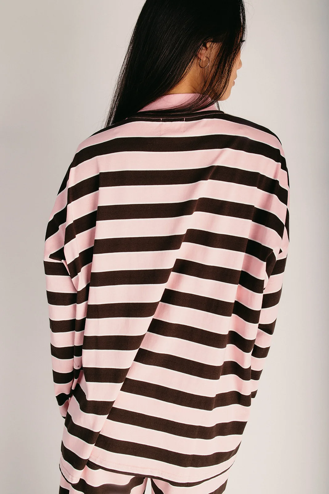The Darden Striped Long Sleeve Tee in Pink - Image 3