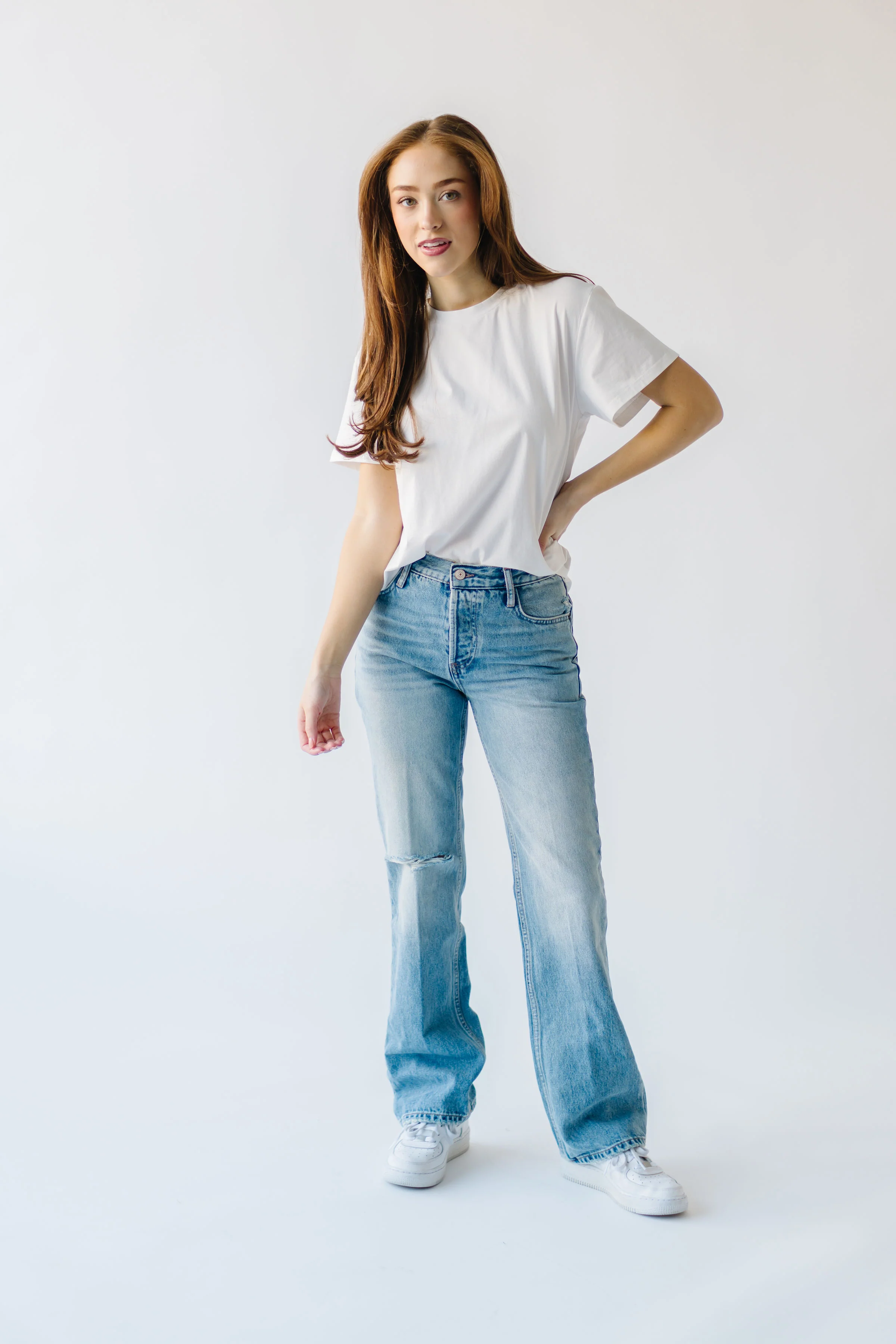 The Essential Crew Neck Tee in Ivory - Image 5
