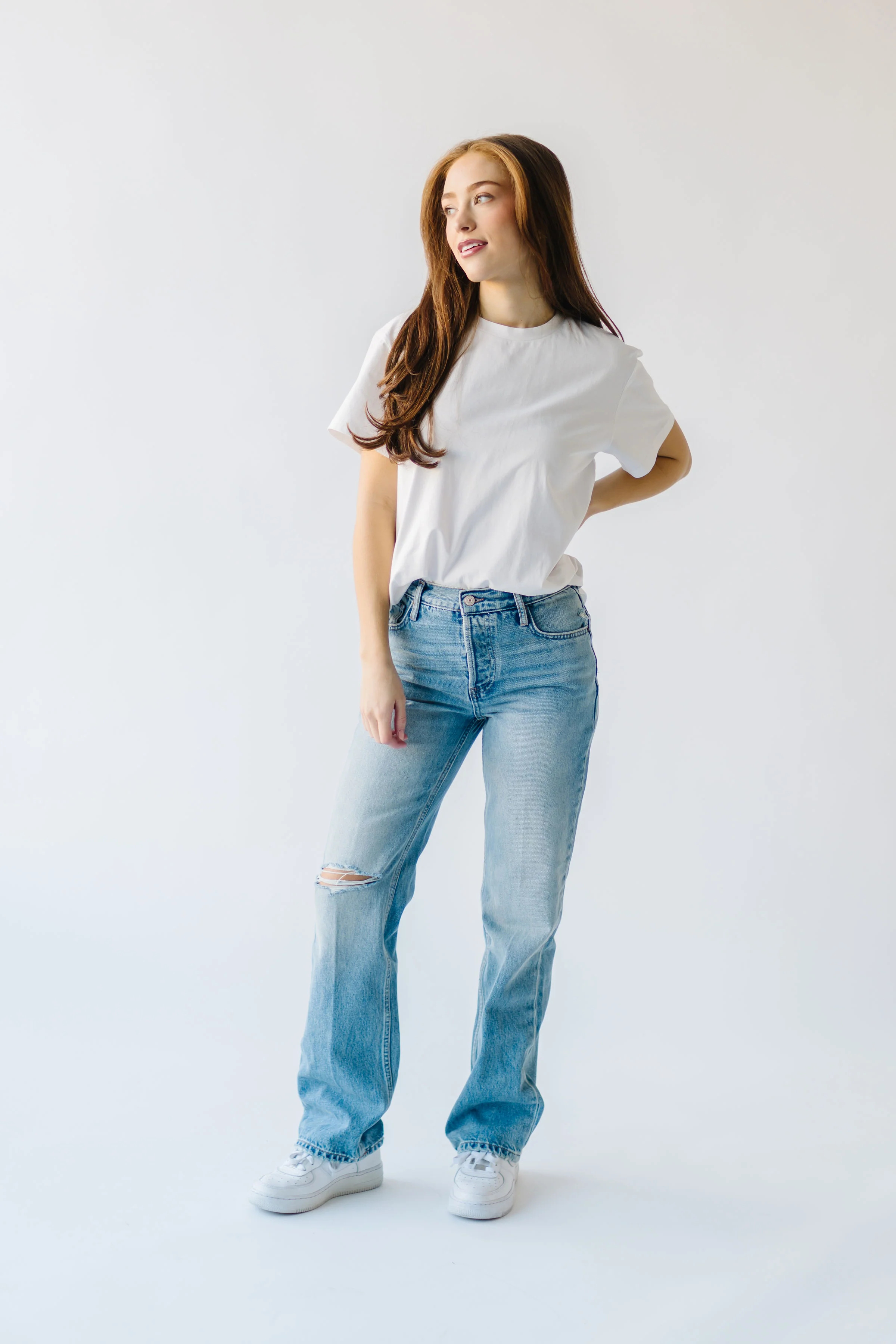 The Essential Crew Neck Tee in Ivory - Image 6