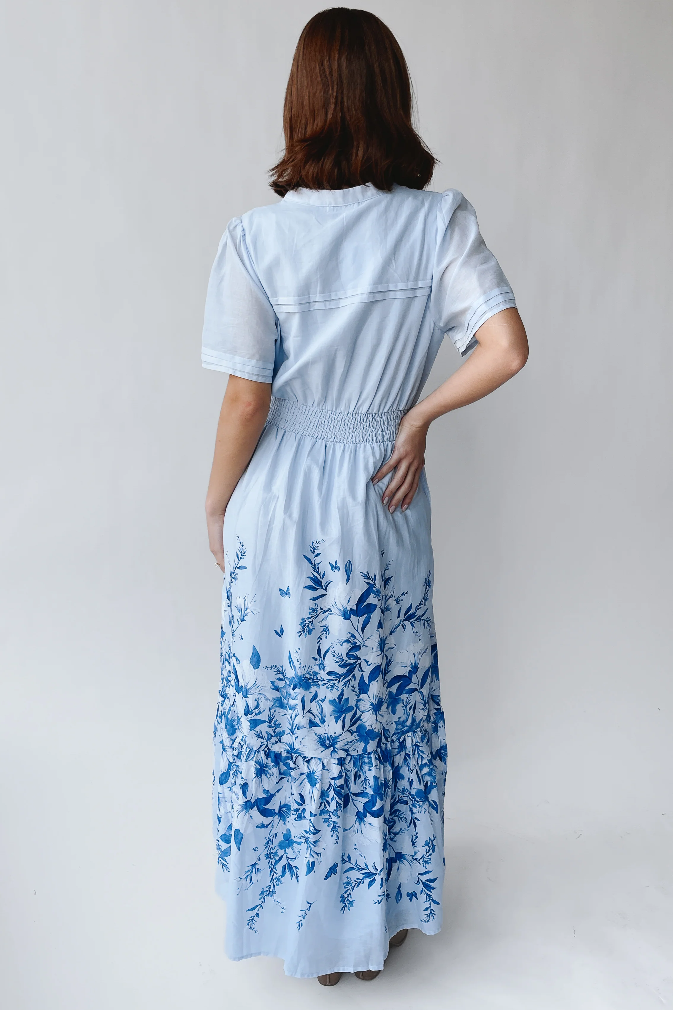 The Fernie Poplin Maxi Dress in Light Blue - Image 10