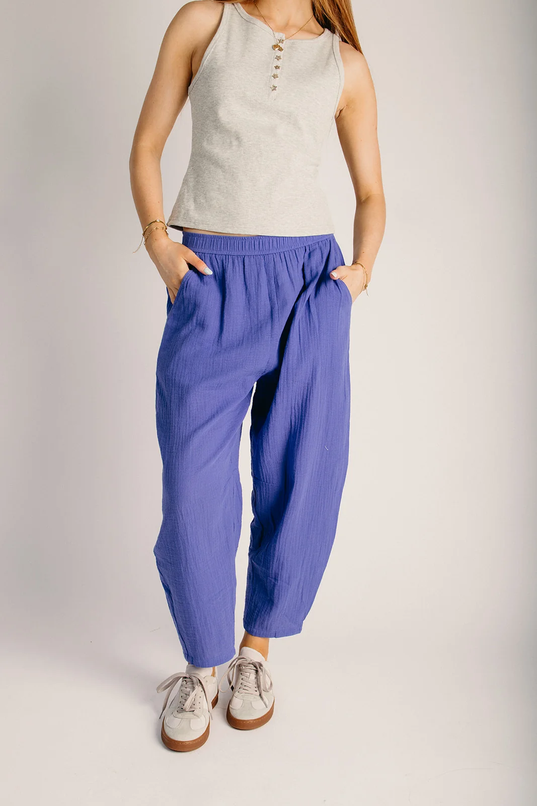 The Flammer Relaxed Pant in Azure Blue