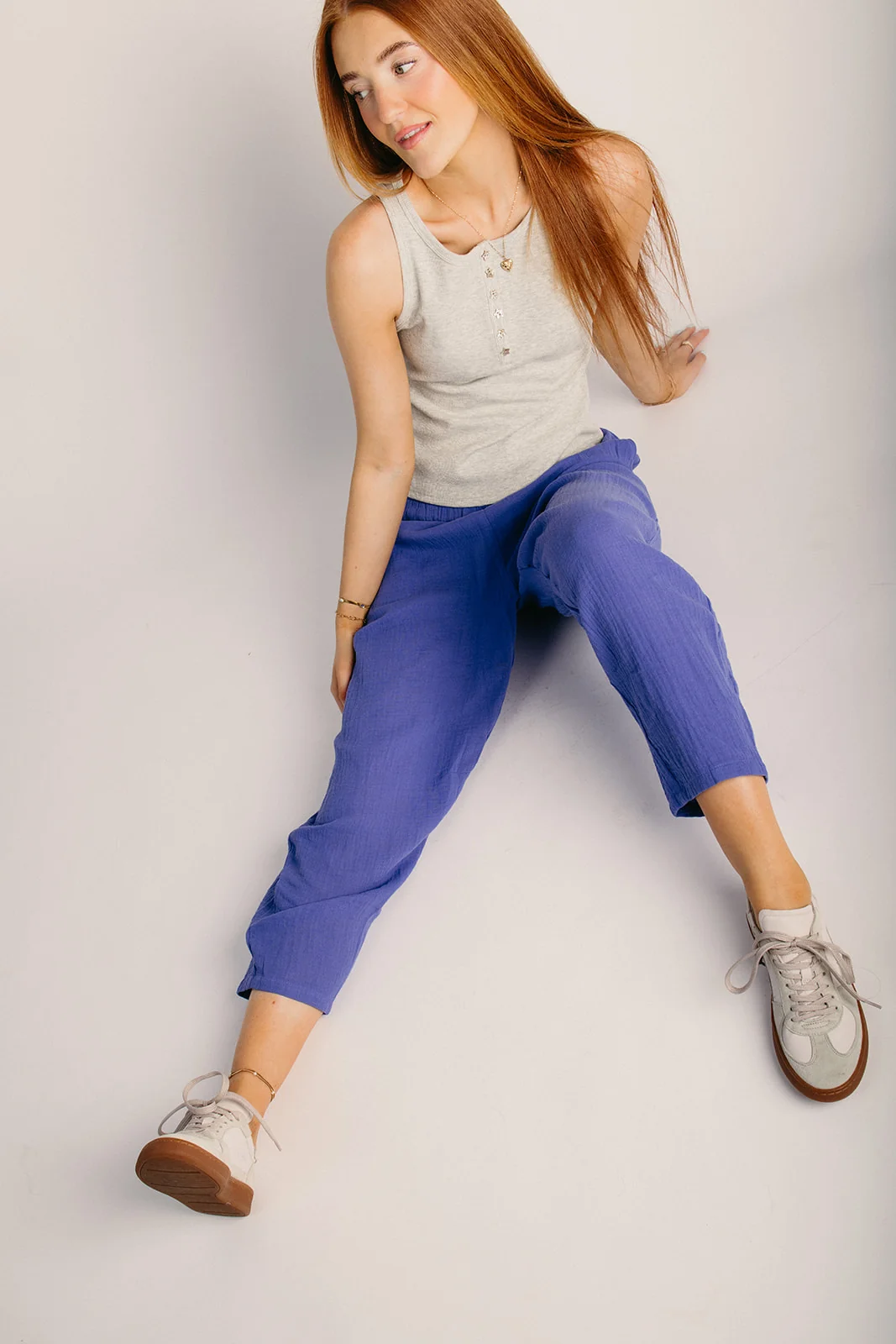 The Flammer Relaxed Pant in Azure Blue - Image 2