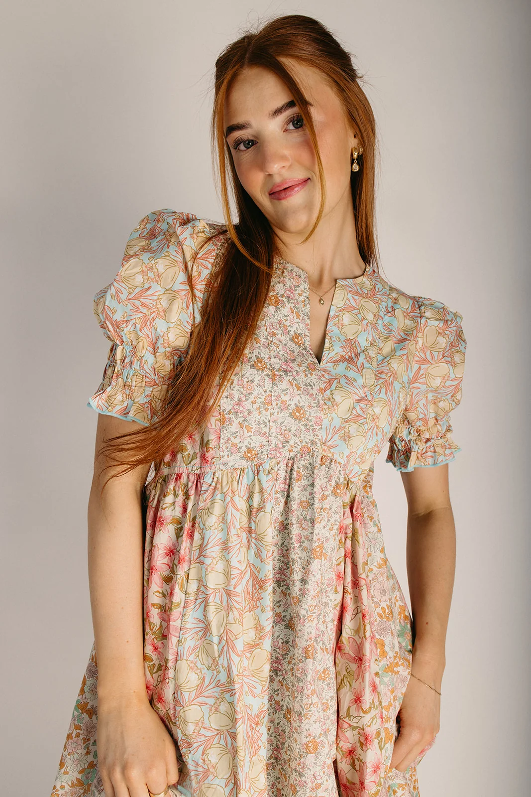 The Frankie Floral Midi Dress in Rose Mix - Image 2