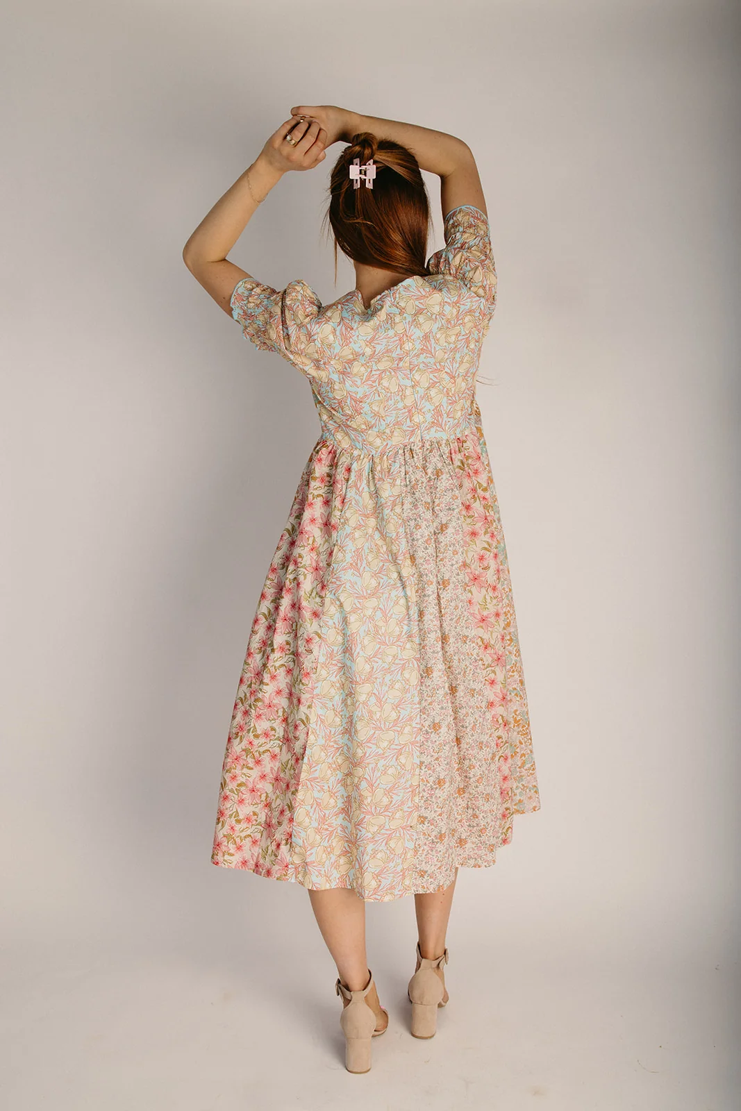 The Frankie Floral Midi Dress in Rose Mix - Image 4