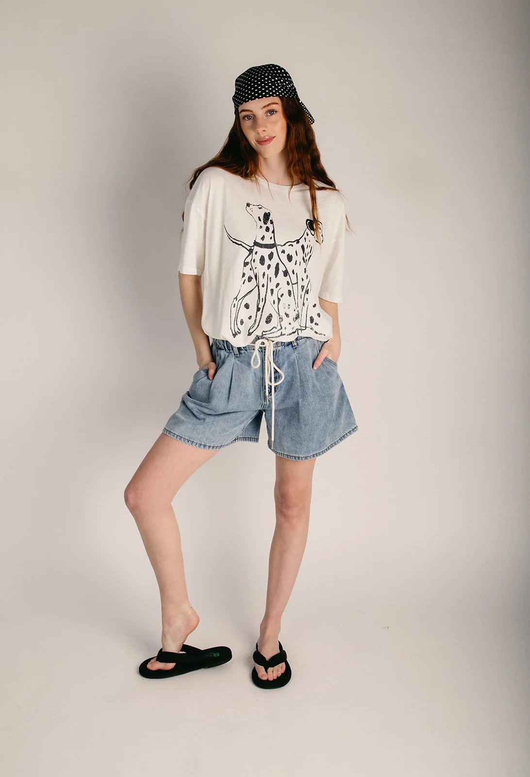 The Georgana Drawstring Denim Short in Light Wash - Image 3