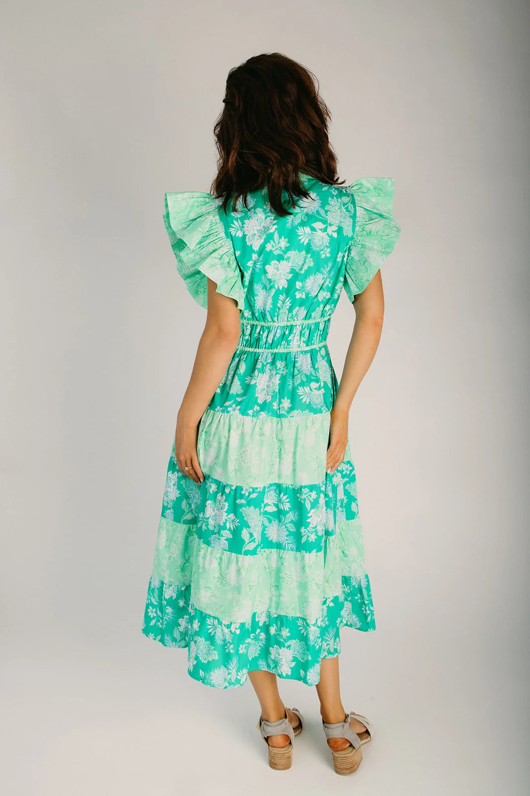 The Girvin Tiered Midi Dress in Botanical Garden - Image 2
