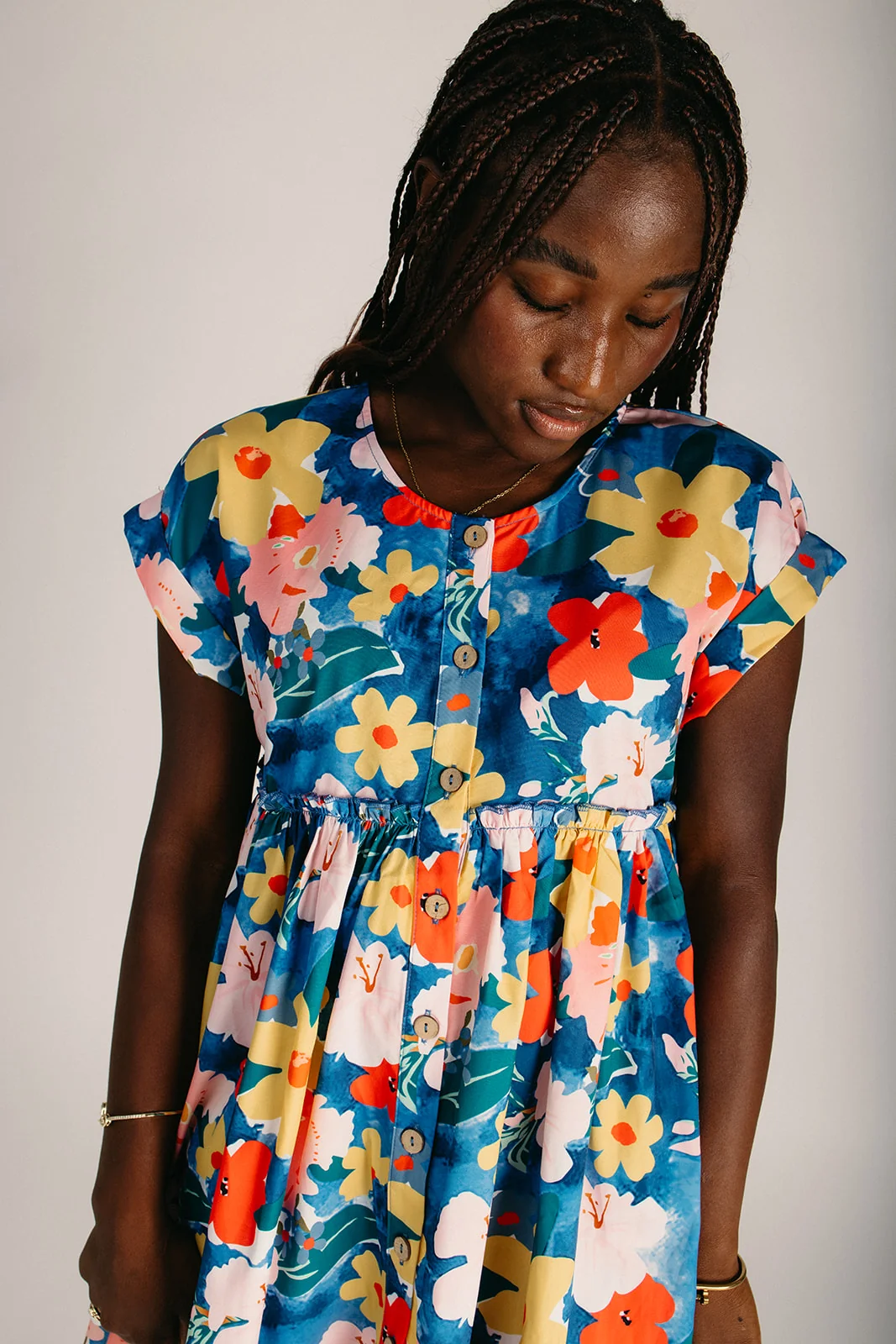 The Holten Floral Dress in Midnight Garden - Image 3