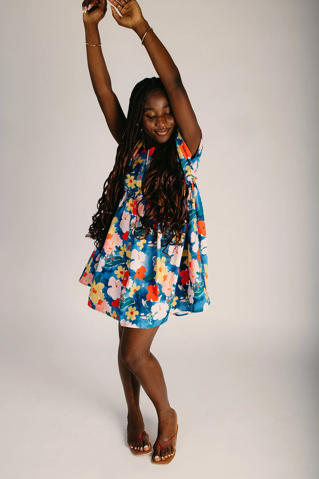 The Holten Floral Dress in Midnight Garden - Image 5