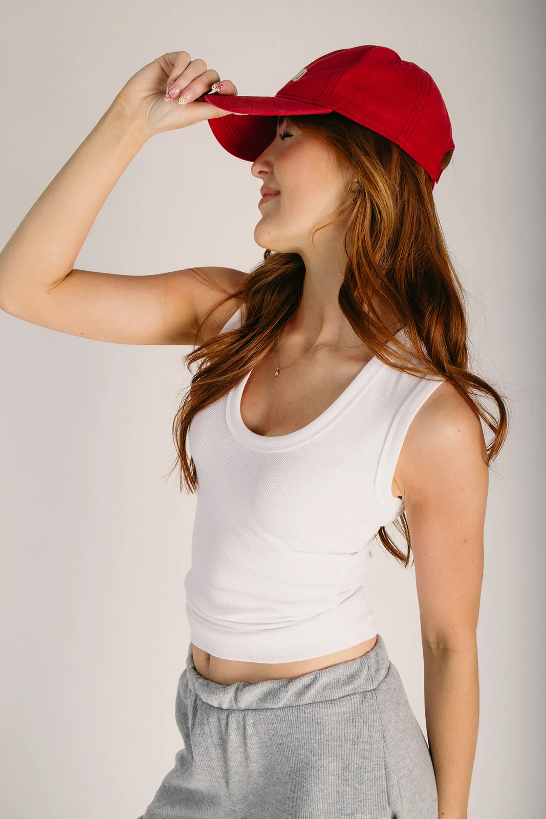 The Kerrigan Ribbed Tank in White - Image 4