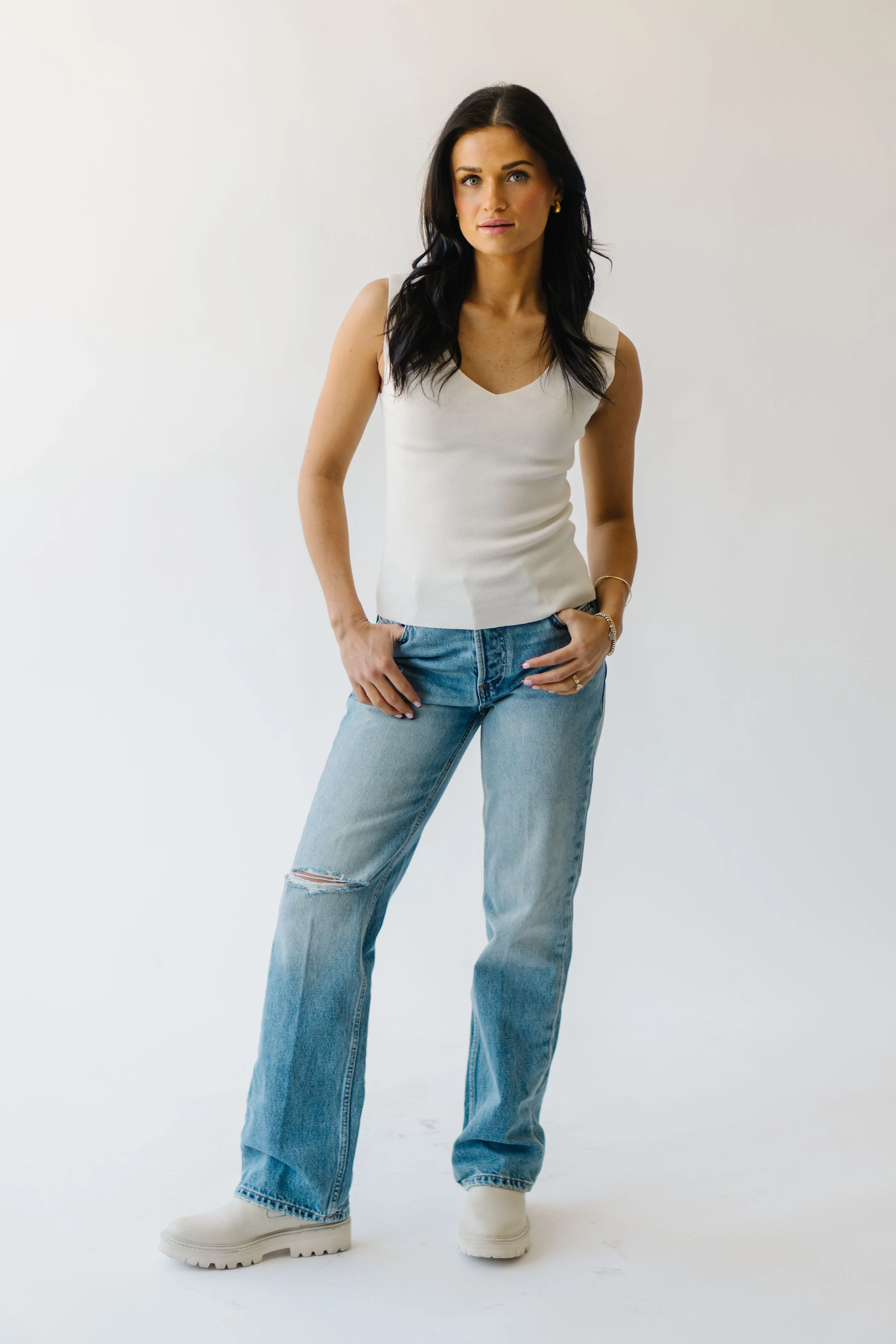 The Ramsey Layering Tank in White - Image 3