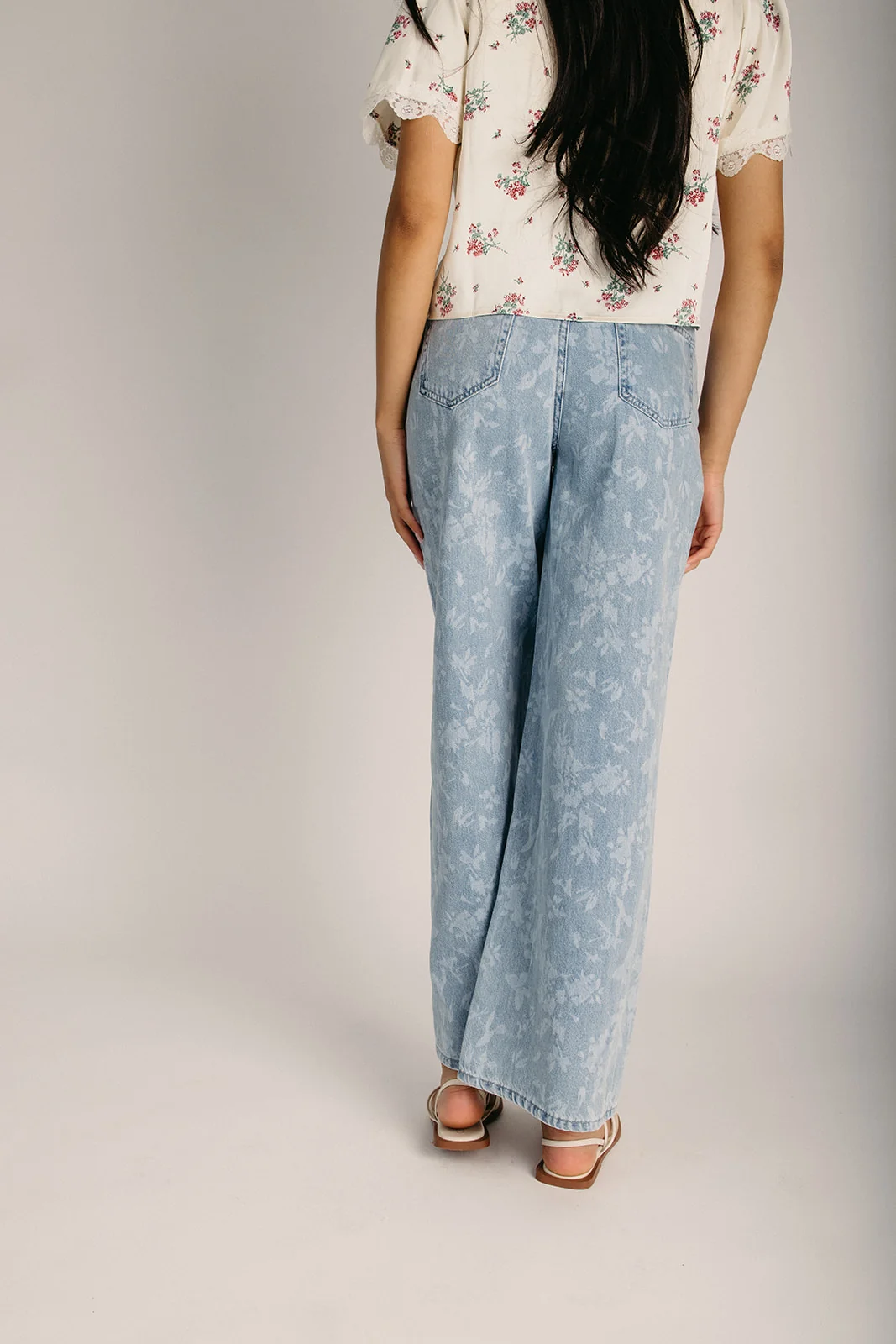 The Rasmus Baggy Floral Jean in Light Denim - Image 2