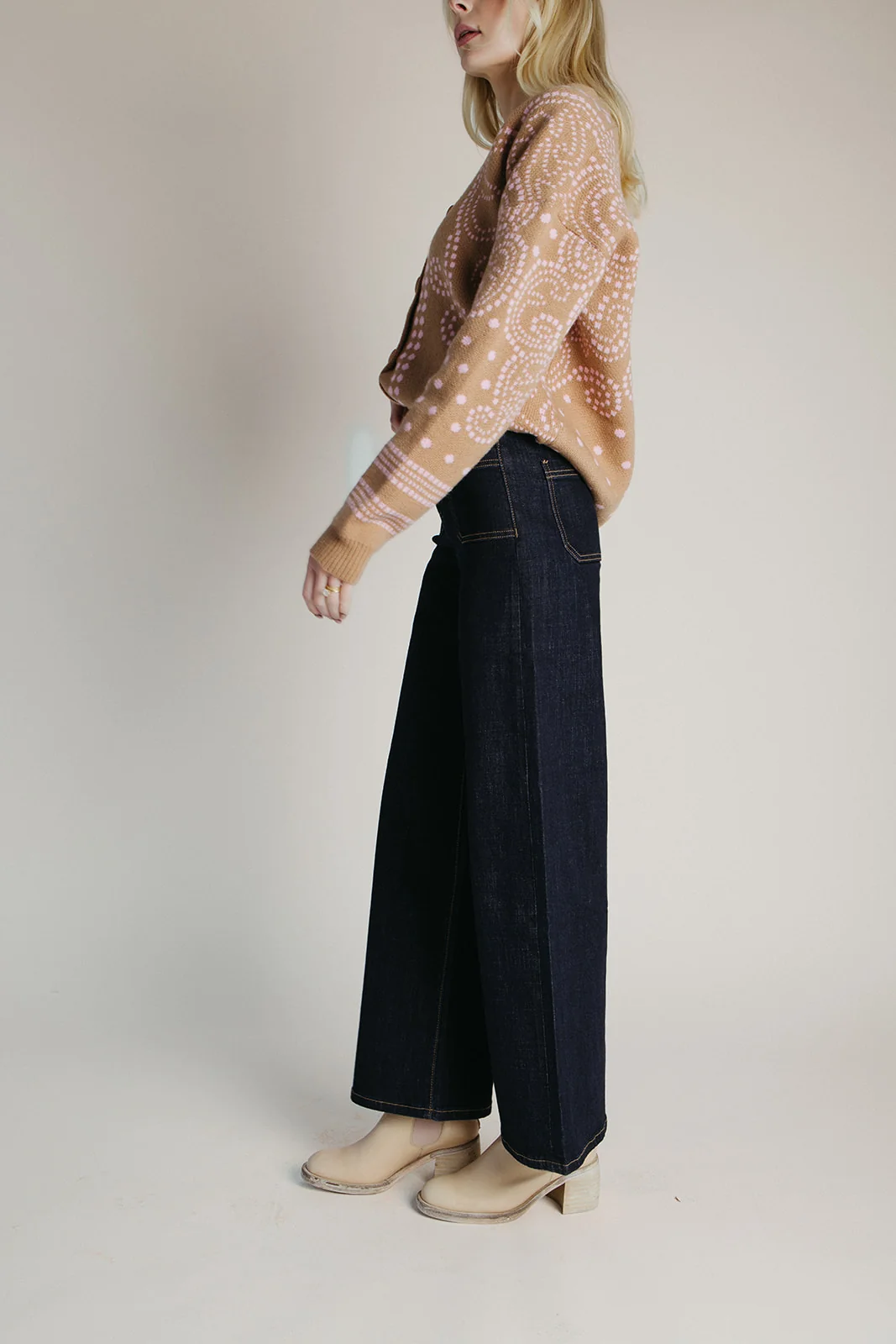 The Sainz Wide Leg Jean in Dark Mable - Image 4