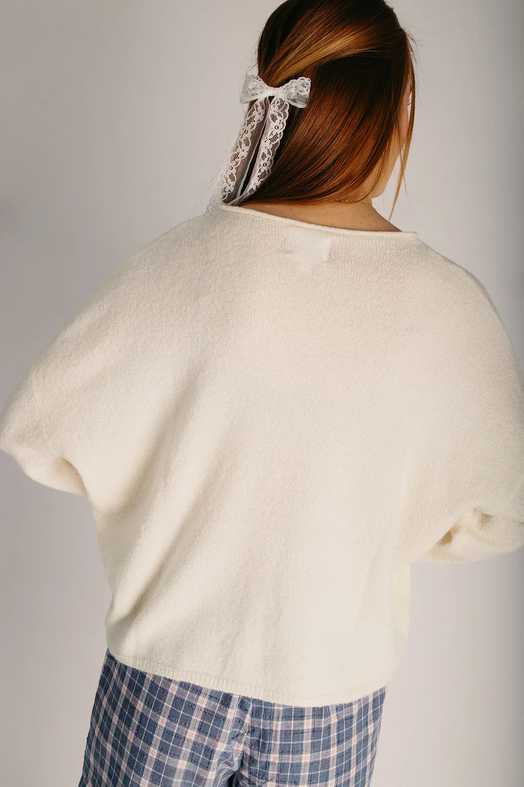 The Toller Heart Button Cardigan in Ivory - Image 7