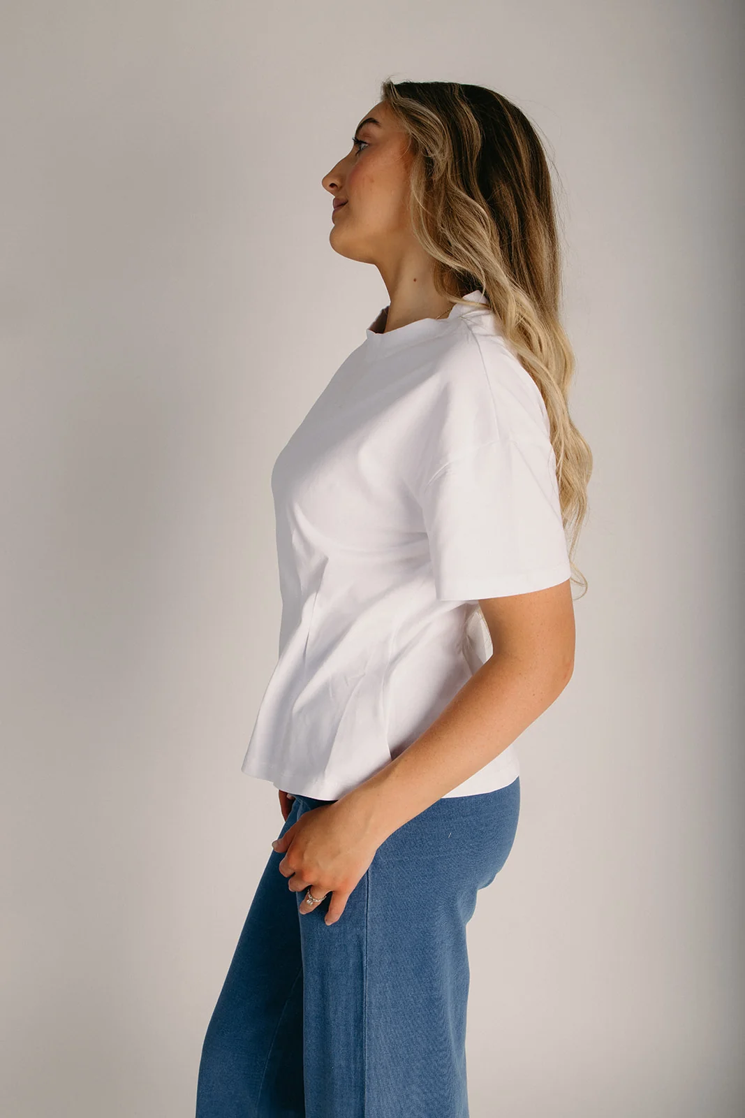 The Waltman Pleated Blouse in Off White - Image 4